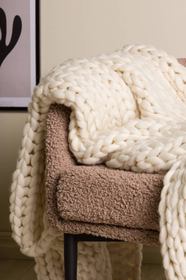 Kate Pläd Polyester - Beige /  - 130*170