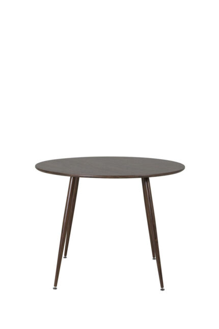 Plaza Runt table 100 cm - Valnöt top - Valnöt ben