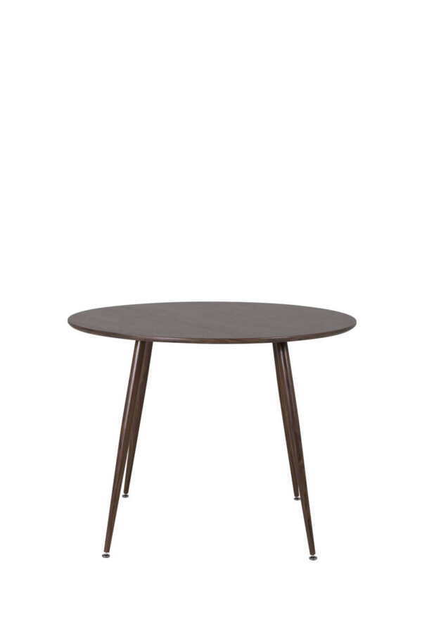 Plaza Runt table 100 cm - Valnöt top - Valnöt ben