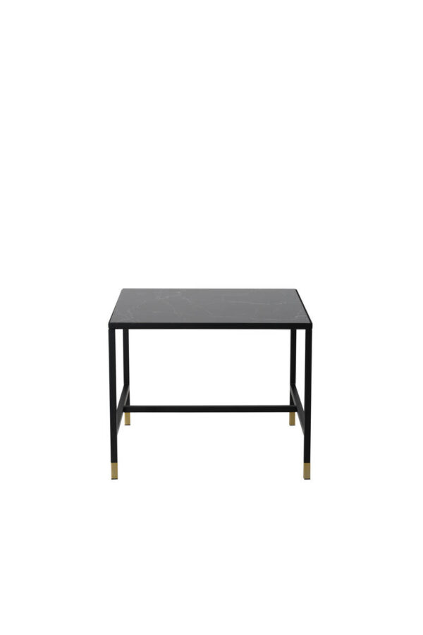 Dipp Square Soffbord - 60*60*48 - Svart / Mässing