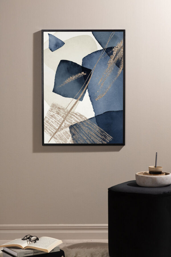 Blå swirl 70x100 Poster