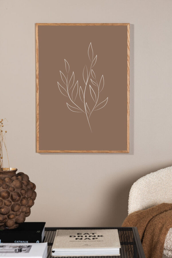 Drawed leaf 21x30 Poster