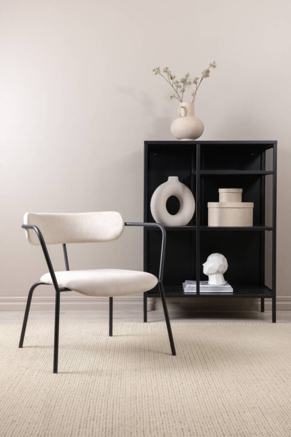 Duffy Fåtölj Svart / Beige Velvet - Venture Home