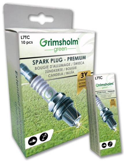Tändstift L7TC (motorsåg/trimmer, ej resistor), 10 st - Grimsholm