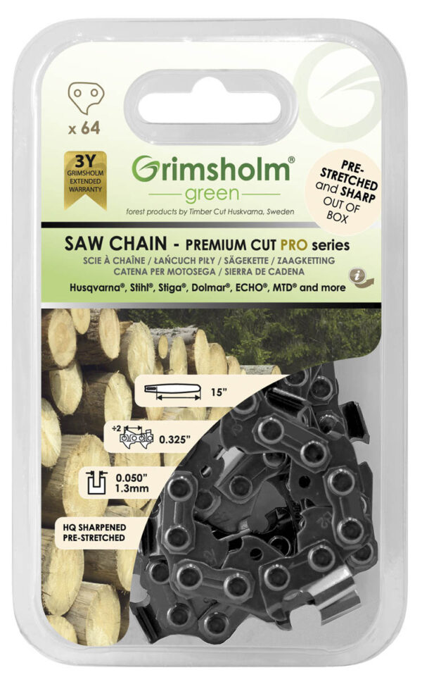 Motorsågskedja Premium Cut Pro 64 DL,  .325" .050"/1.3mm - Grimsholm