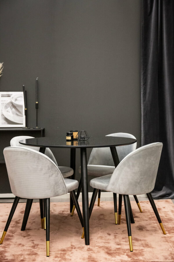Plaza Rund Matgrupp Table: ⌀100 Chair: 57x76,5x50 - Venture Home