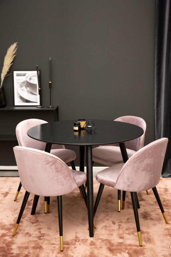 Plaza Rund Matgrupp Table: ⌀100 Chair: 57x76,5x50 - Venture Home