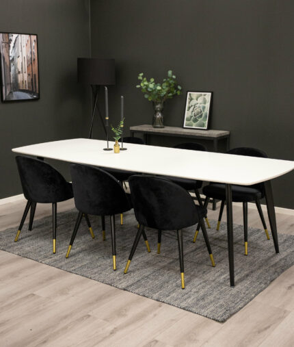 Polar Rektangulär Matgrupp Table: 75x240x100 Chair: 57x76,5x50 - Venture Home