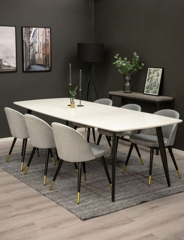 Polar Rektangulär Matgrupp Table: 75x240x100 Chair: 57x76,5x50 - Venture Home