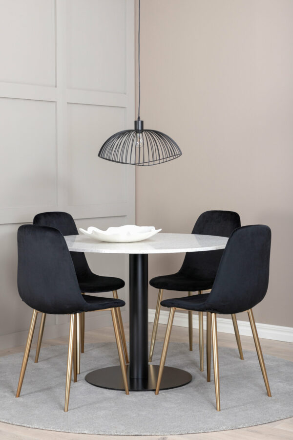 Razzia Rund Matgrupp Table: ⌀106 Chair: 52x86x44 - Venture Home