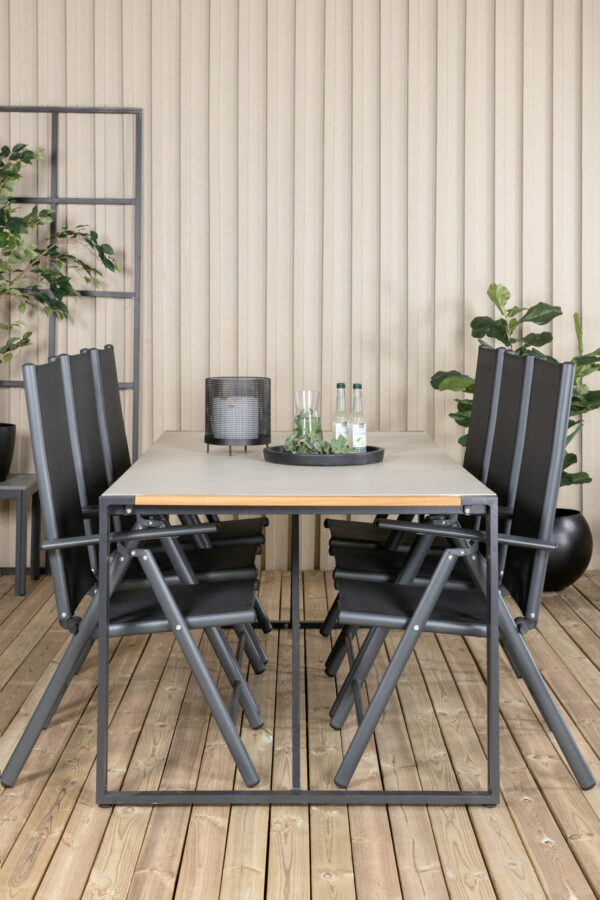 Texas Rektangulär Matgrupp Table: 73x200x100 Chair: 62x107,5x55 - Venture Home