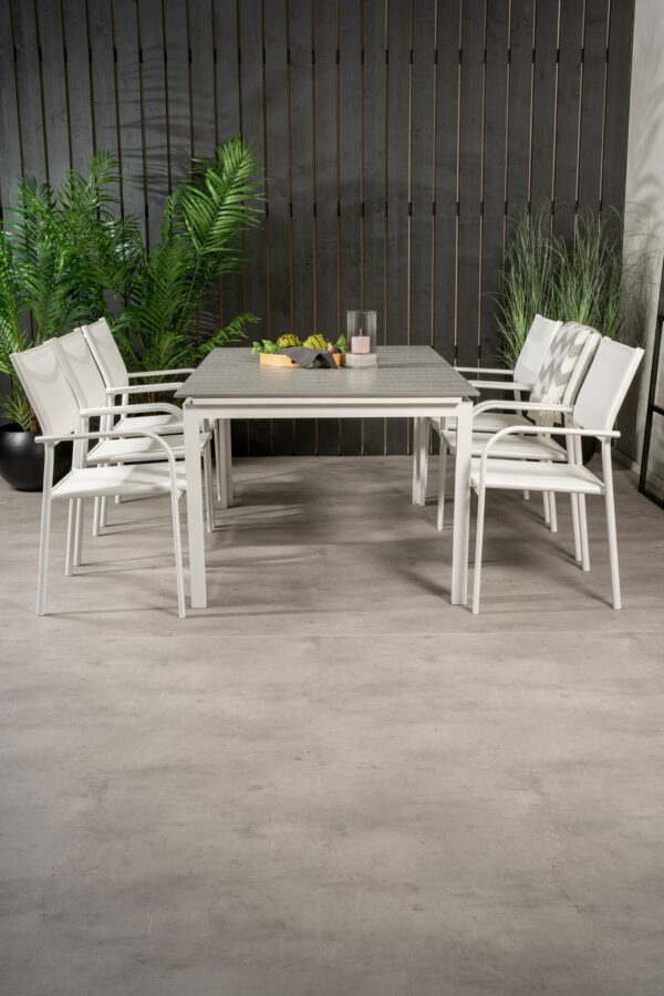 Matgrupp Levels med stolarna Santorini Table: 75x160x100 Chair: 58x89x56 - Venture Home