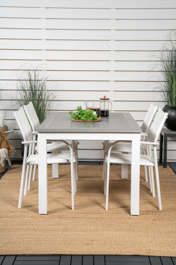 Matgrupp Albany med stolarna Santorini Table: 75x152x90 Chair: 58x89x56 - Venture Home