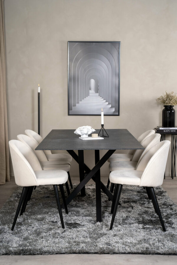 Piazza Rektangulär Matgrupp Table: 75x180x90 Chair: 57x76,5x50 - Venture Home