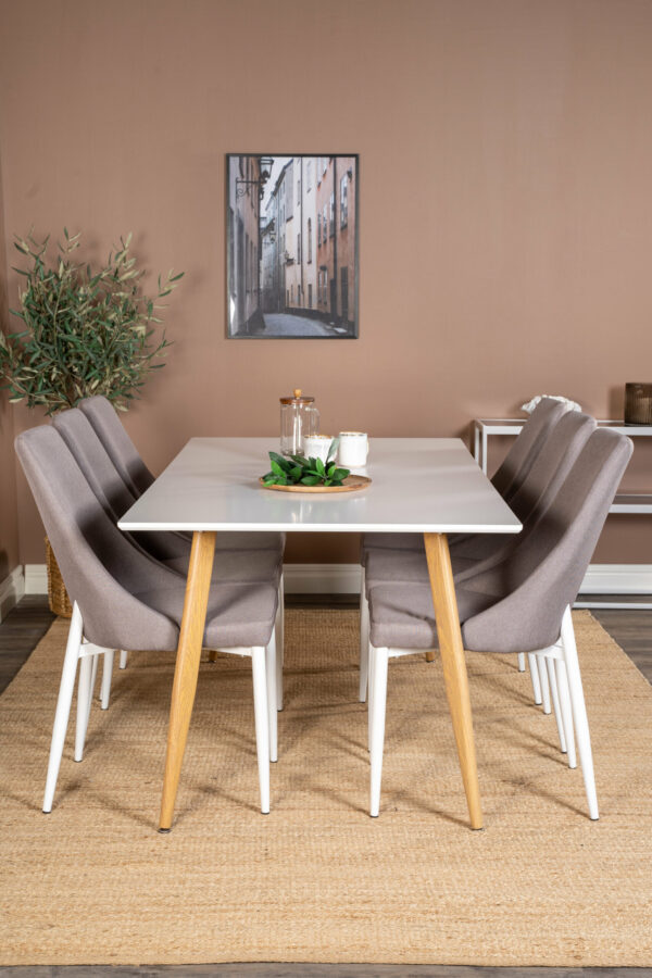 Polar Rektangulär Matgrupp Table: 75x180x90 Chair: 63x91x46,5 - Venture Home