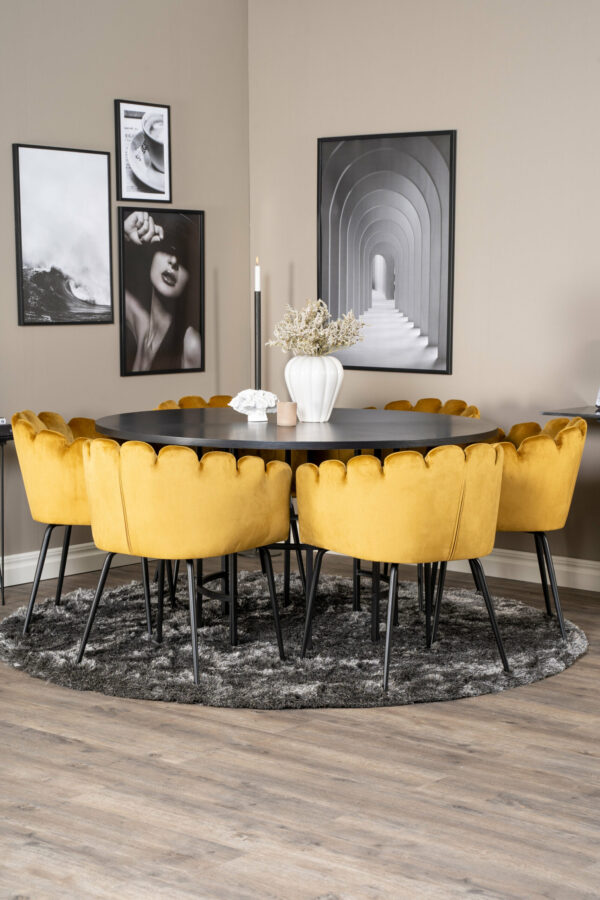 Copenhagen Rund Matgrupp Table: ⌀140 Chair: 54x76,56x61 - Venture Home
