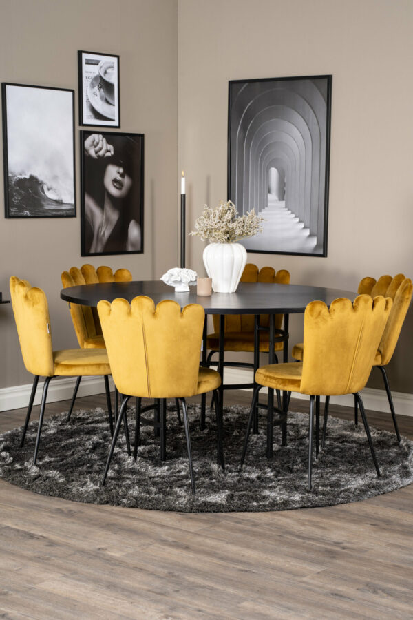 Copenhagen Rund Matgrupp Table: ⌀140 Chair: 54x82,5x44,5 - Venture Home