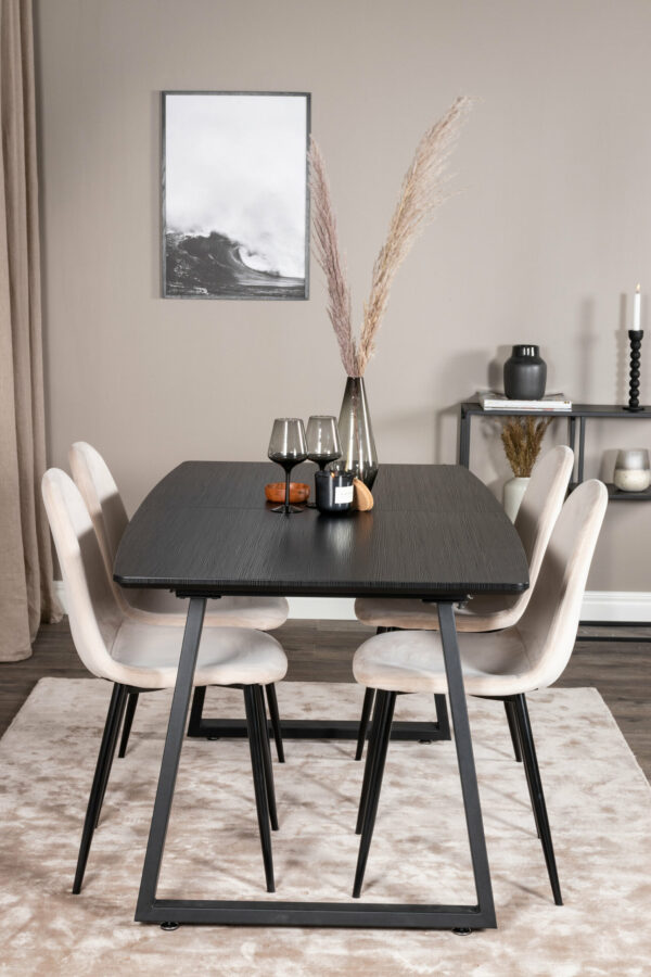 Matgrupp Inca med stolarna Polar Table: 75x160x85 Chair: 53,3x88x42,5 - Venture Home