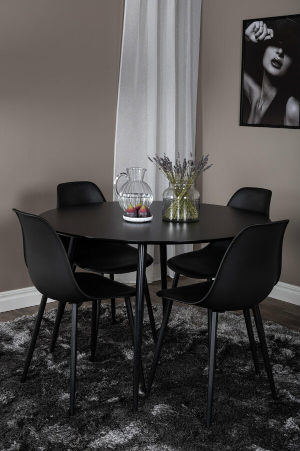 Silar Rund Matgrupp Table: ⌀100 Chair: 58x81x45,5 - Venture Home