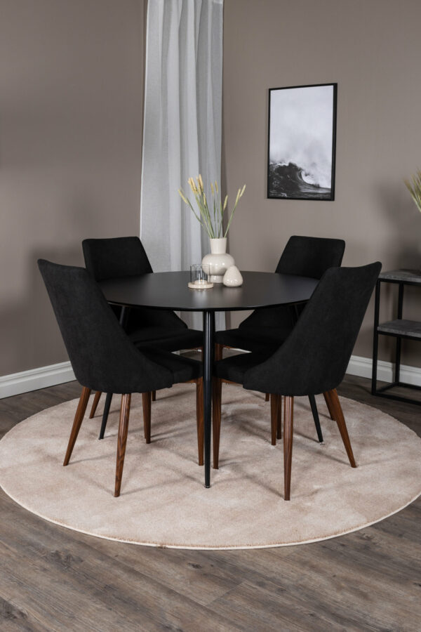 Silar Rund Matgrupp Table: ⌀100 Chair: 50x91,5x47 - Venture Home