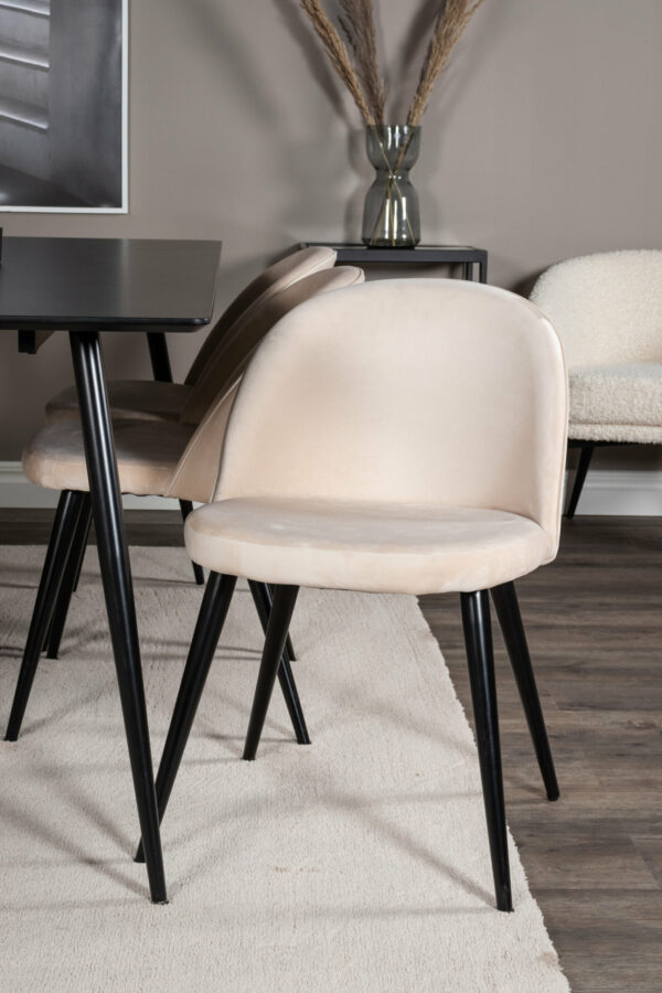 Silar Rektangulär Matgrupp Table: 75x180x90 Chair: 57x76,5x50 - Venture Home