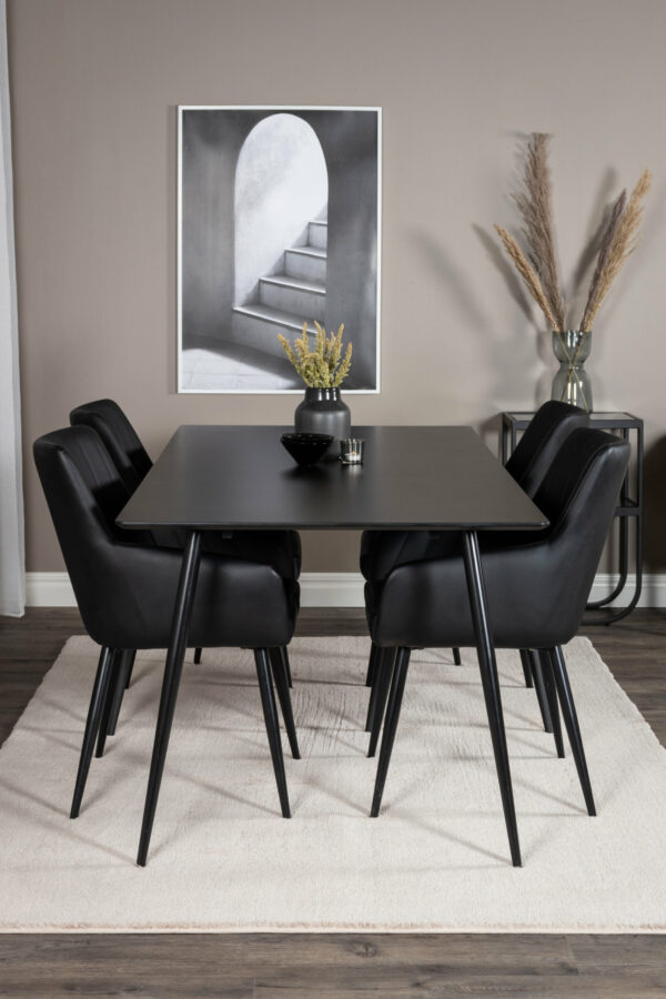 Silar Rund Matgrupp Table: 75x180x90 Chair: 62x93x57 - Venture Home