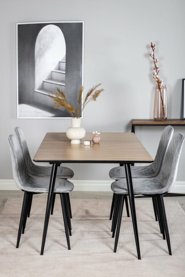 Silar Rektangulär Matgrupp Table: 76x120x90 Chair: 52x86x44 - Venture Home