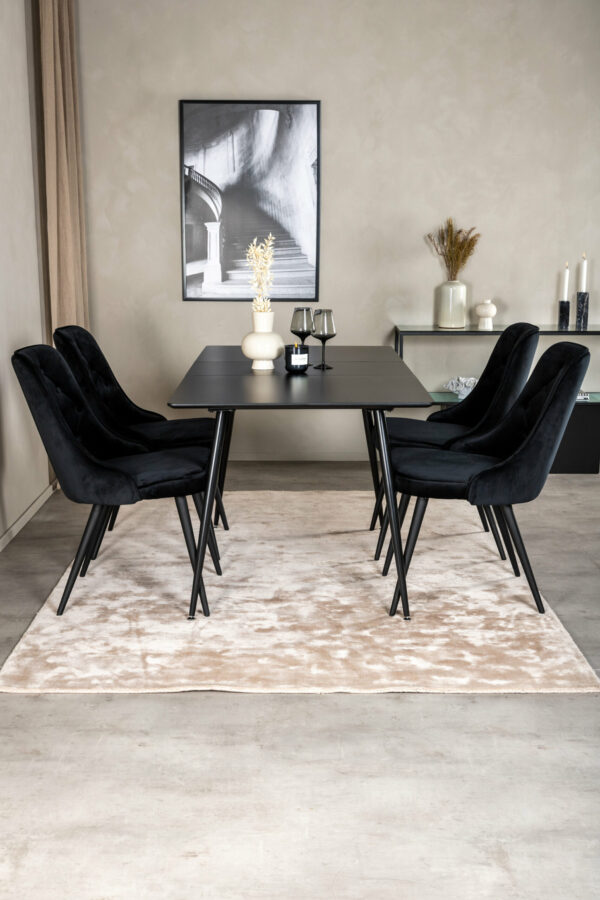 Matgrupp Silar med stolarna Velvet Deluxe Table: 76x120x90 Chair: 66x88,5x50 - Venture Home