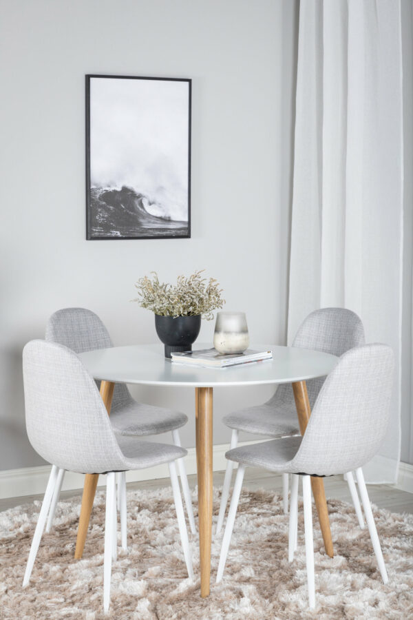 Plaza Rund Matgrupp Table: ⌀100 Chair: 53x87x44 - Venture Home