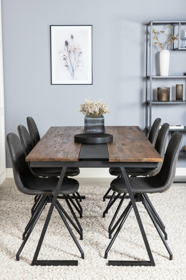 Matgrupp Jakarta med stolarna Polar Table: 75x200x90 Chair: 54x88x44 - Venture Home