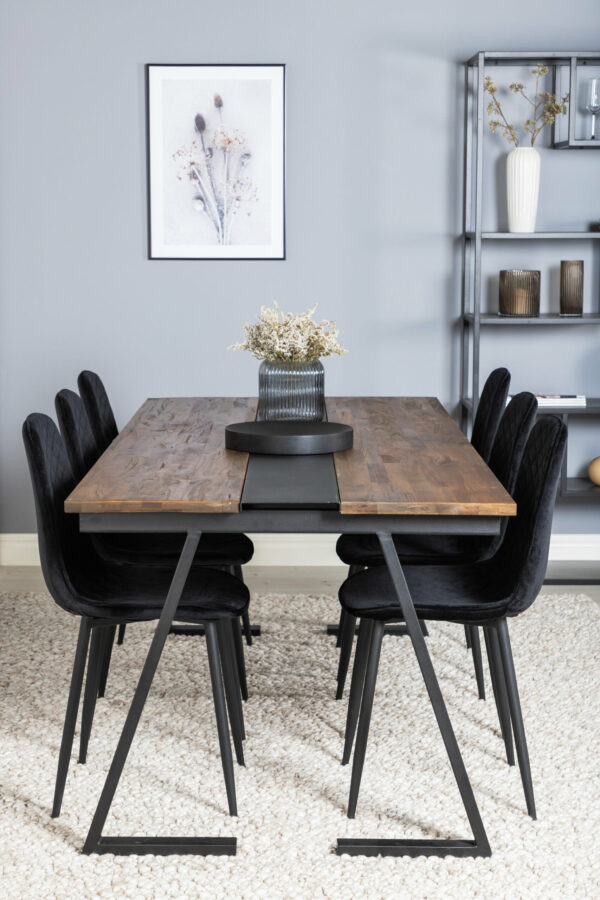 Matgrupp Jakarta med stolarna Polar Table: 75x200x90 Chair: 52x86x44 - Venture Home