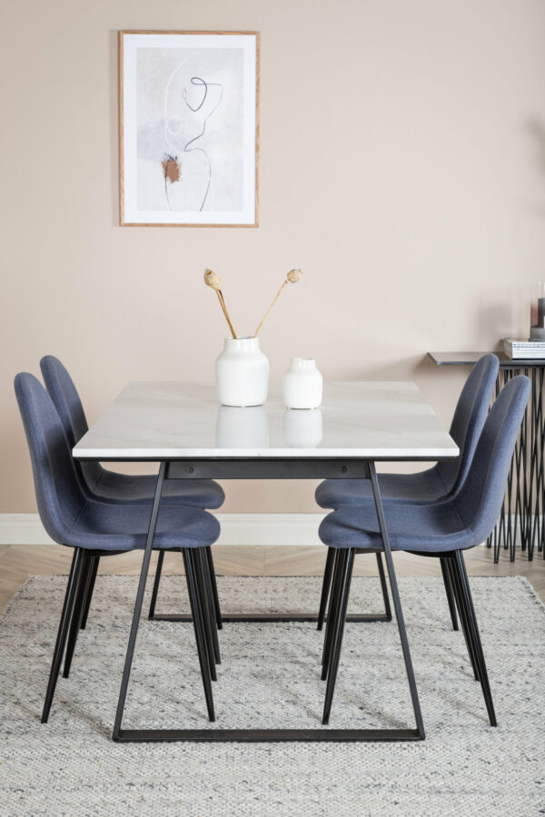 Estelle Rektangulär Matgrupp Table: 74,5x140x90 Chair: 53x87x44 - Venture Home
