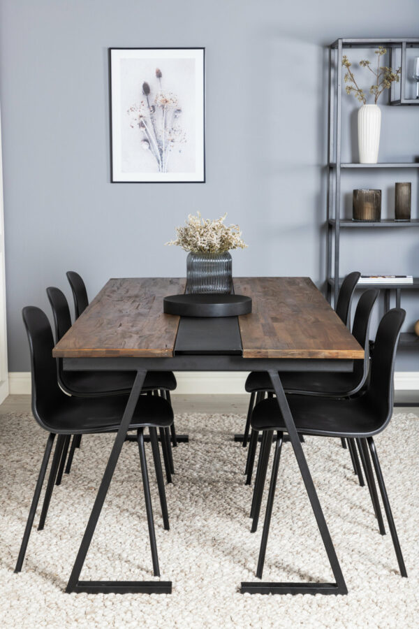 Matgrupp Jakarta med stolarna Arctic Table: 75x200x90 Chair: 47,5x82x49 - Venture Home