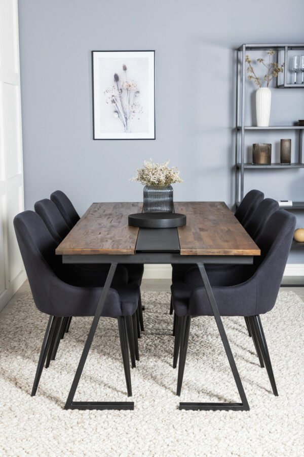 Matgrupp Jakarta med stolarna Plaza Table: 75x200x90 Chair: 58x86x49 - Venture Home