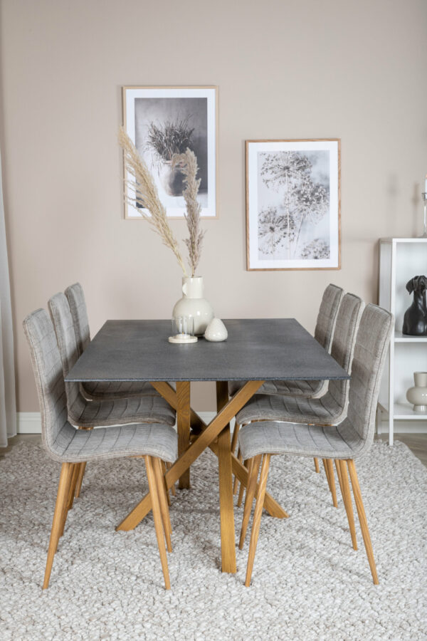 Piazza Rektangulär Matgrupp Table: 75x180x90 Chair: 50x92x43 - Venture Home