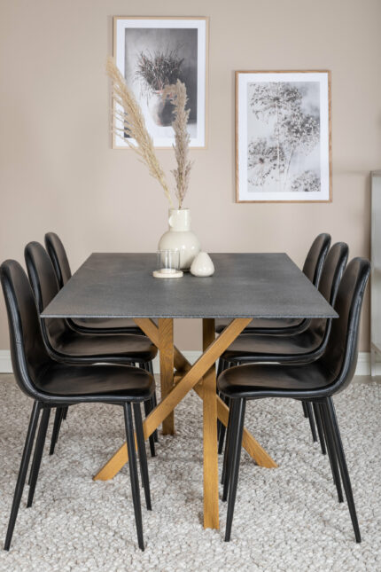 Piazza Rektangulär Matgrupp Table: 75x180x90 Chair: 43x85,3x43,5 - Venture Home