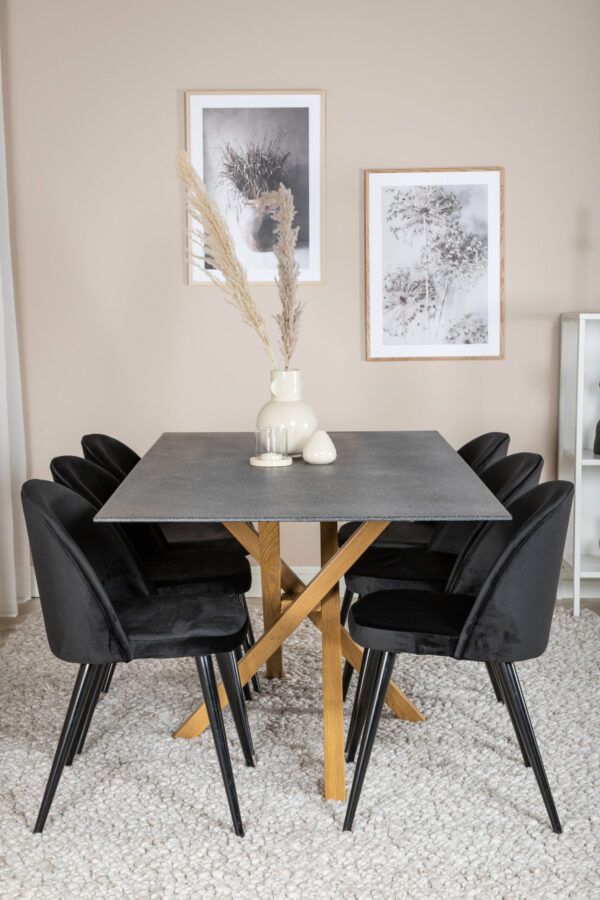 Piazza Rektangulär Matgrupp Table: 75x180x90 Chair: 57x76,5x50 - Venture Home