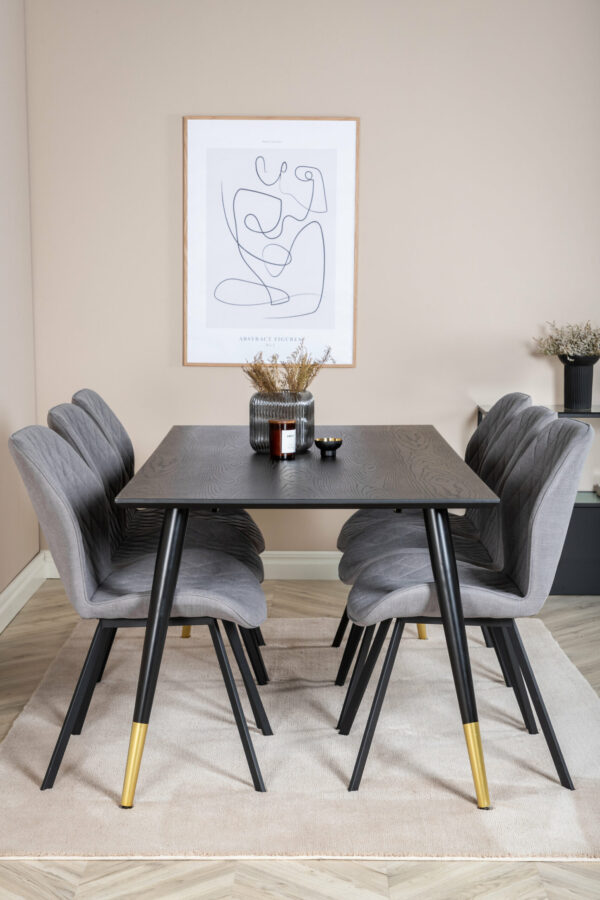 Matgrupp Dipp med stolarna Gemma Table: 75x180x90 Chair: 63x90x50 - Venture Home