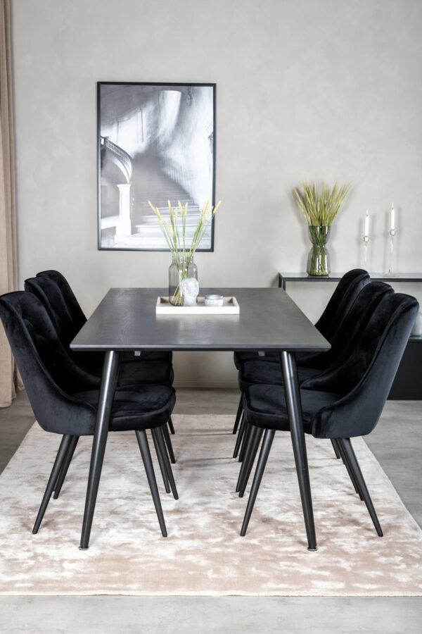 Matgrupp Dipp med stolarna Velvet Deluxe Table: 75,5x180x90 Chair: 66x88,5x50 - Venture Home