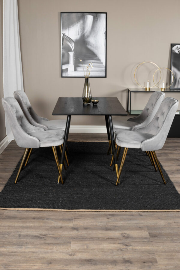 Matgrupp Dipp med stolarna Velvet Deluxe Table: 75x120x85 Chair: 66x88,5x50 - Venture Home