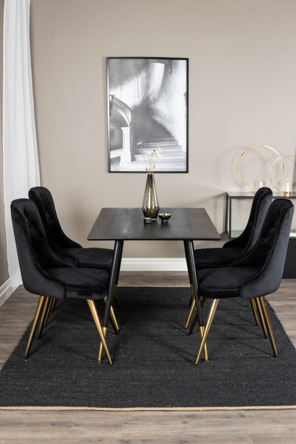 Matgrupp Dipp med stolarna Velvet Deluxe Table: 75x120x85 Chair: 66x88,5x50 - Venture Home