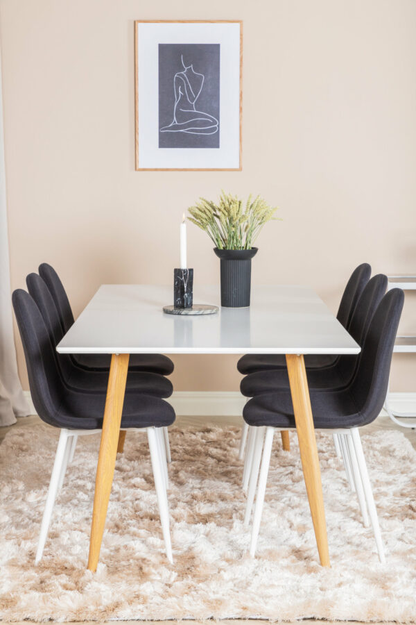 Polar Rektangulär Matgrupp Table: 75x180x90 Chair: 53x87x44 - Venture Home