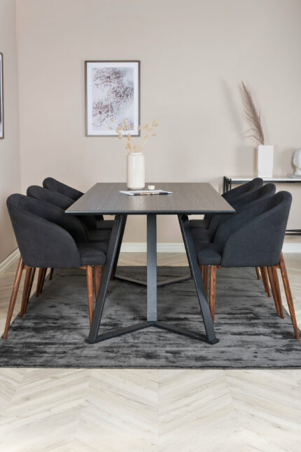Marina Rektangulär Matgrupp Table: 75x180x90 Chair: 55x83x48,5 - Venture Home