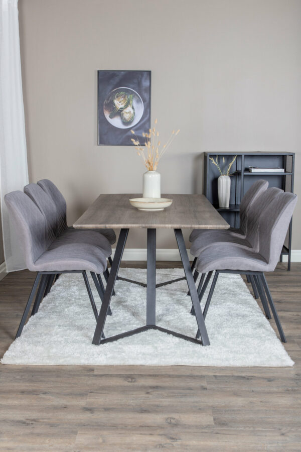 Matgrupp Marina med stolarna Gemma Table: 75x180x90 Chair: 63x90x50 - Venture Home