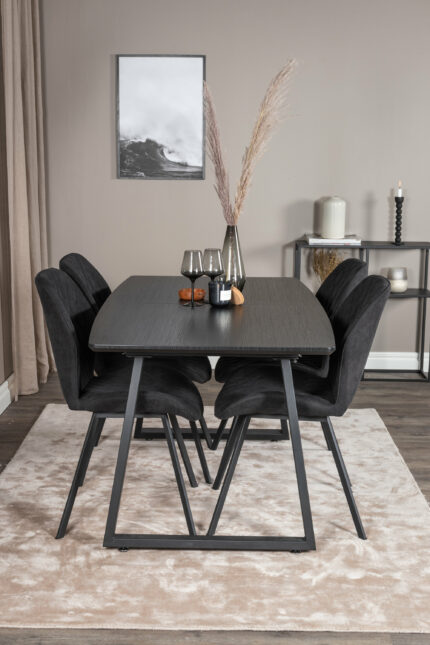 Matgrupp Inca med stolarna Gemma Table: 75x160x85 Chair: 63x90x50 - Venture Home