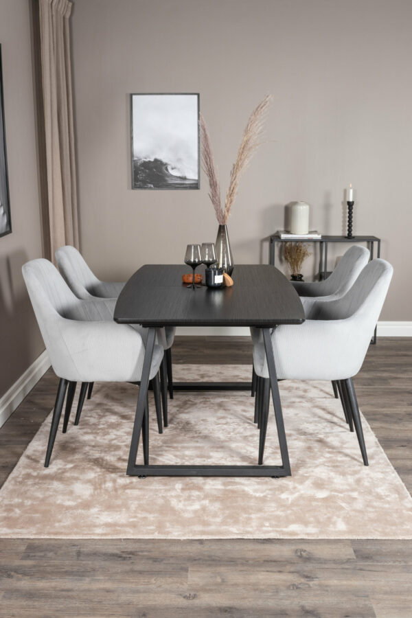 Inca Rektangulär Matgrupp Table: 75x160x85 Chair: 62x93x57 - Venture Home