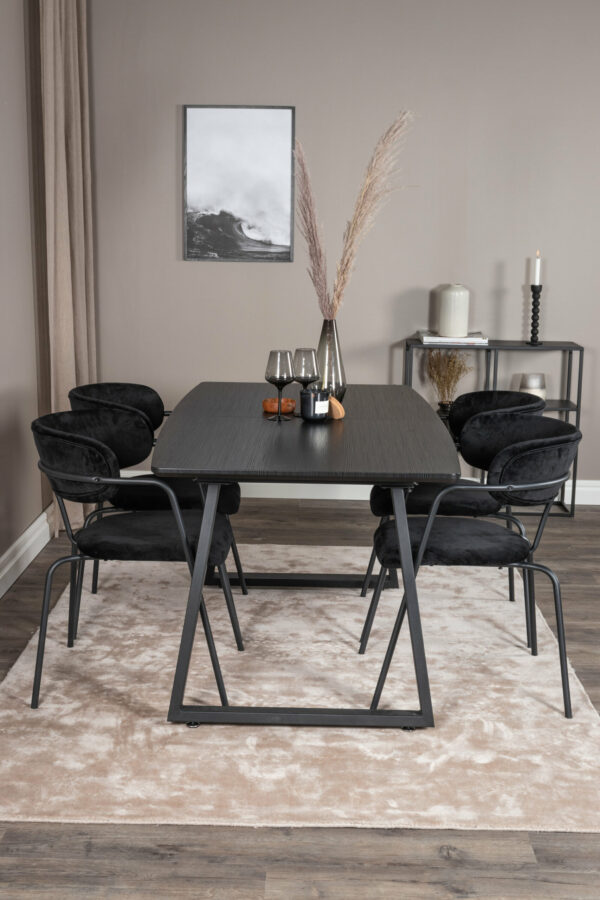 Matgrupp Inca med stolarna Arrow Table: 75x160x85 Chair: 61x79x58 - Venture Home