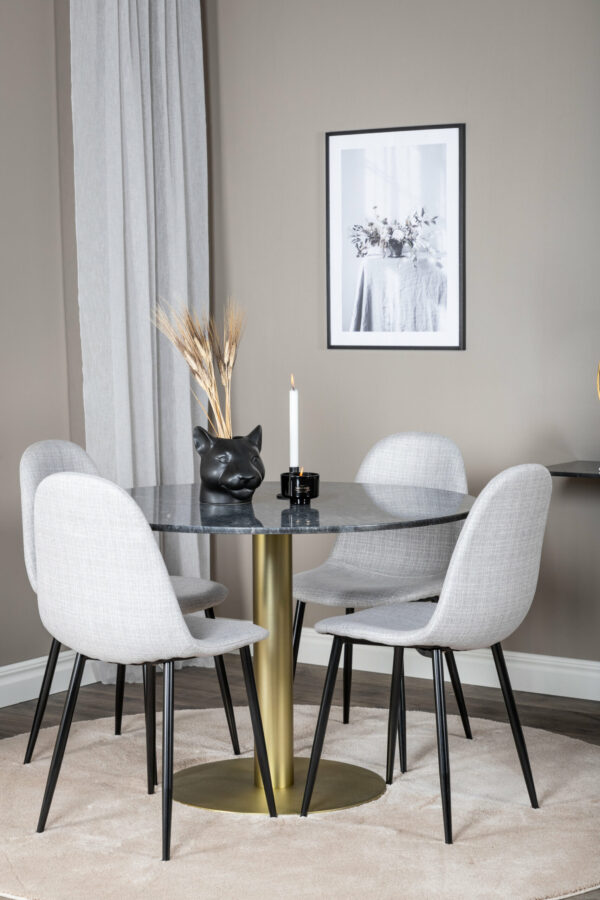 Estelle Rund Matgrupp Table: ⌀106 Chair: 53x87x44 - Venture Home