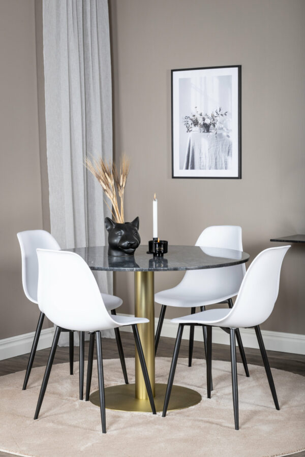 Estelle Rund Matgrupp Table: ⌀106 Chair: 58x81x45,5 - Venture Home
