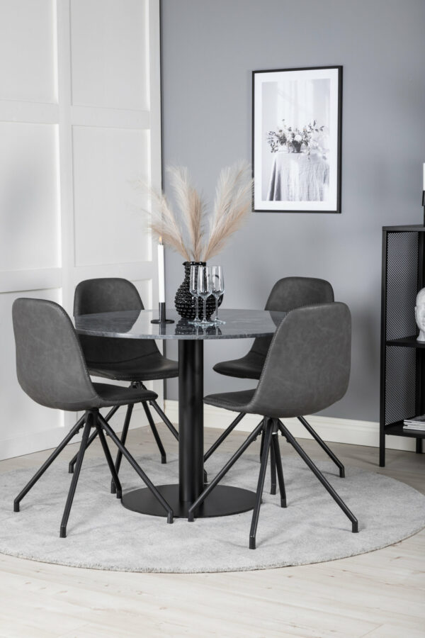 Estelle Rund Matgrupp Table: ⌀106 Chair: 54x88x44 - Venture Home